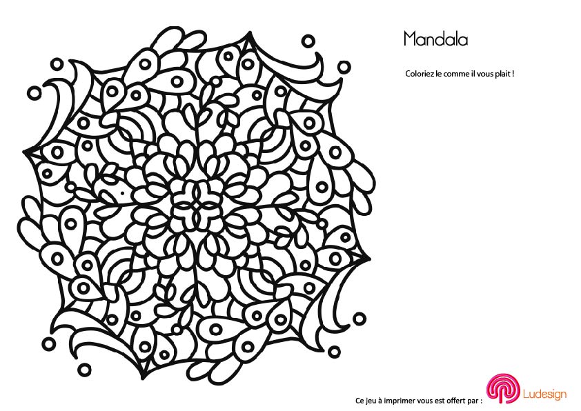 coloriage mandala a imprimer gratuit ludesign