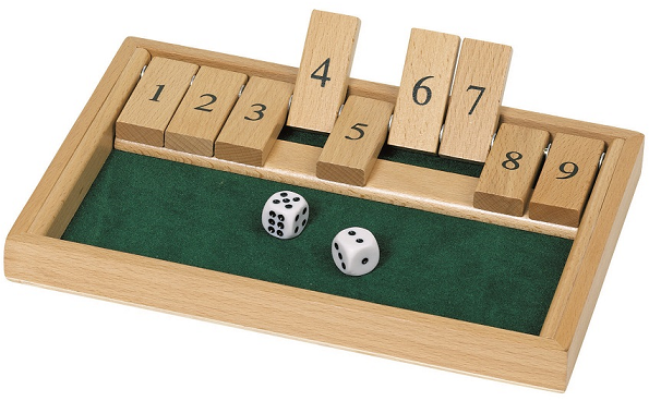 Jeu Shut the box pour personne âgée