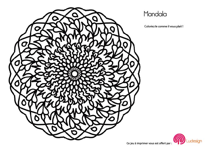 mandala a imprimer gratuit ludesign